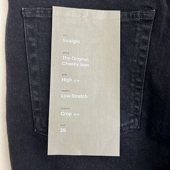 NWT Everlane Organic Cotton The Original Cheeky® Jean in Coal Size 29 Crop - Picture 5 of 16